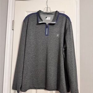 Izod Men’s Charcoal and Navy Quarter-Zip Pullover